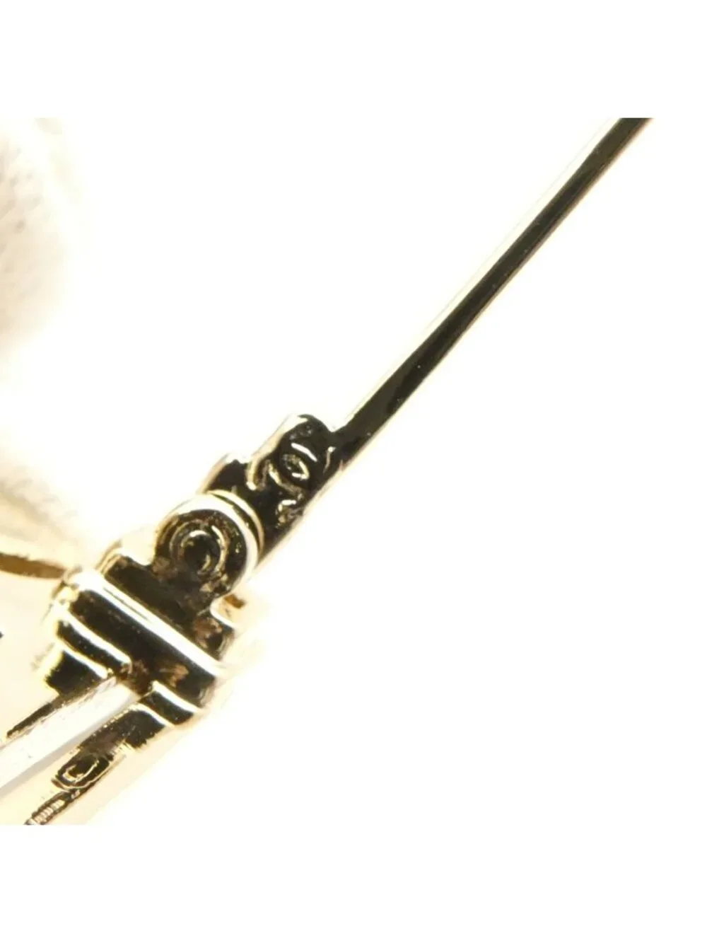 Chanel Brooch CC Logo Line Stone Pearl Horizontal - Picture 8 of 9